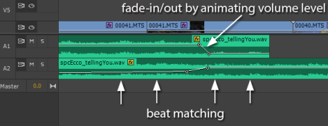 Matching sound sections